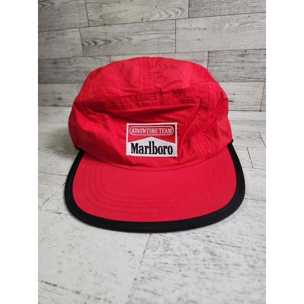 New Vintage Marlboro "Adventure Team" Red Hat Promo Cap Adjustable 1992 w/ Tags